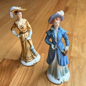 Antique Gibby Gorham by Maruri Bone China Porcelain Dolls - Set of 2